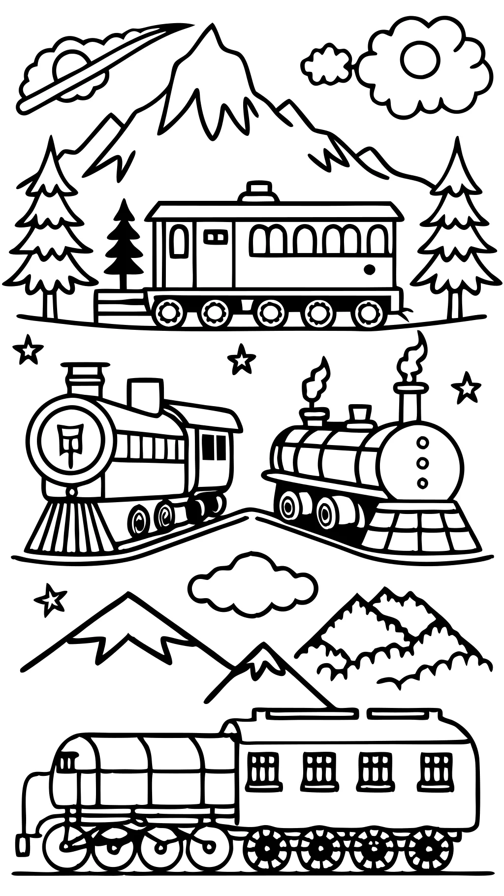 coloring pages of train